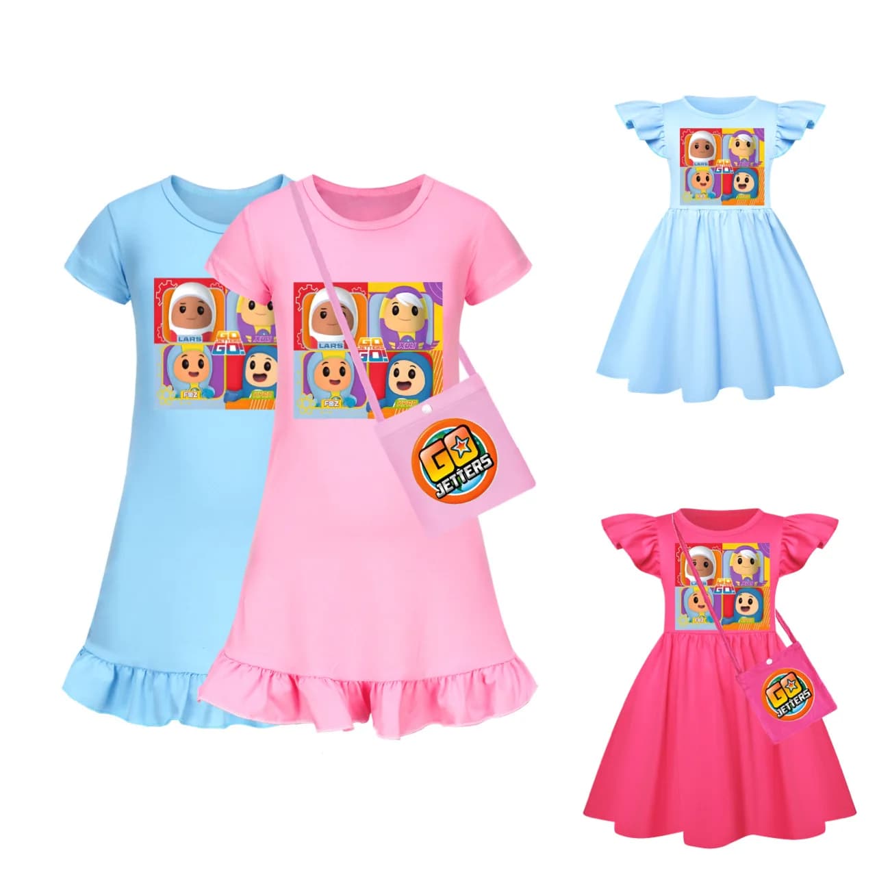 Indumenti da notte per ragazze Gioco Abiti per ragazze Abito da casa go jetters Grandi vestiti di compleanno per ragazze Bambini Abito con volant Sleepwear4433