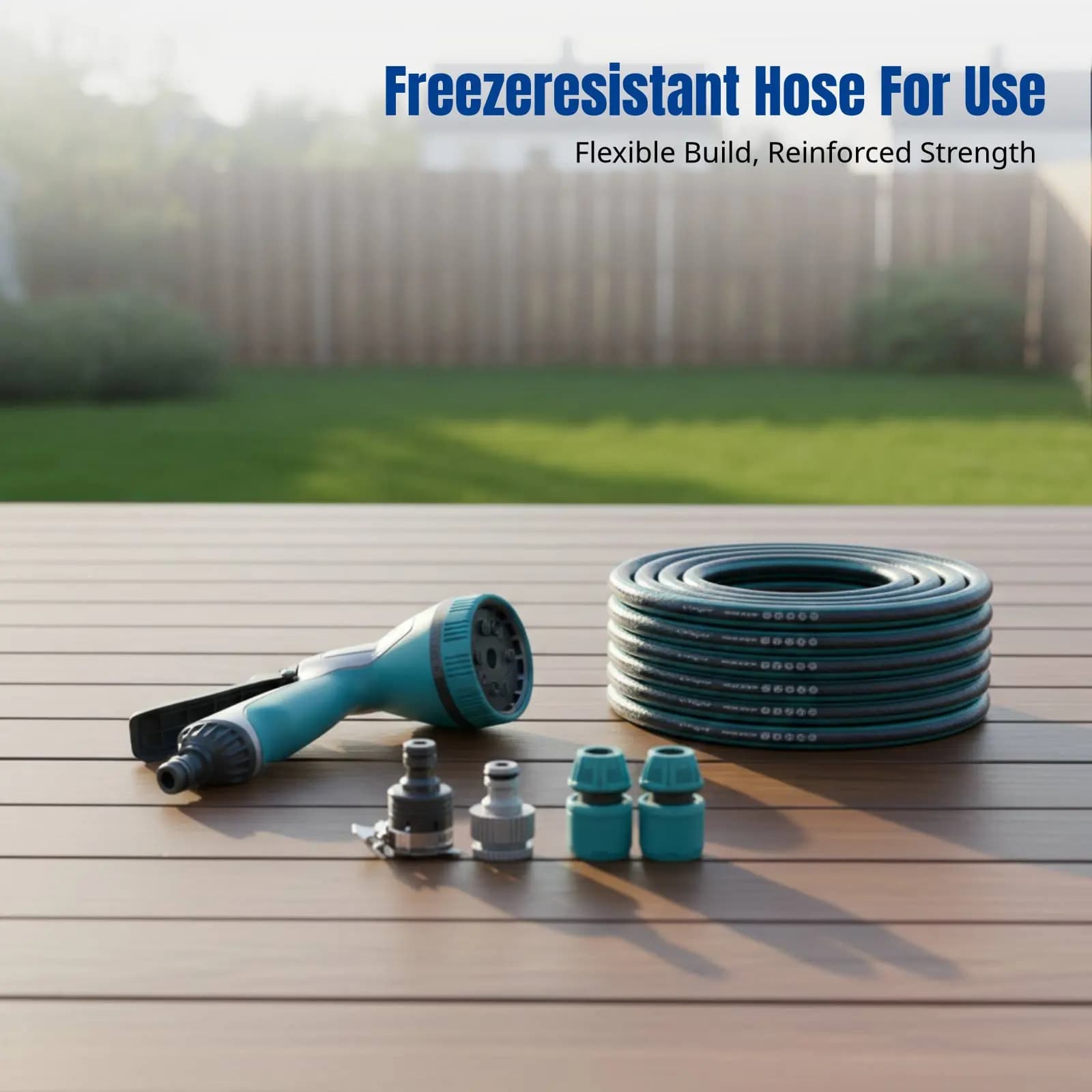 High Pressure Garden Irrigation Set, Antifreeze Multifunction Tube, Wall Mount, Domestic Cleaning