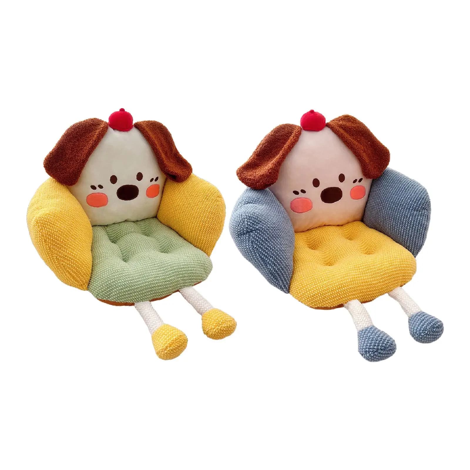 Cuscino Morbido e Confortevole a Forma di Cane Cartone Animato per Poltrona, Sedia da Gaming, Sedia da Ufficio, Camera da Letto