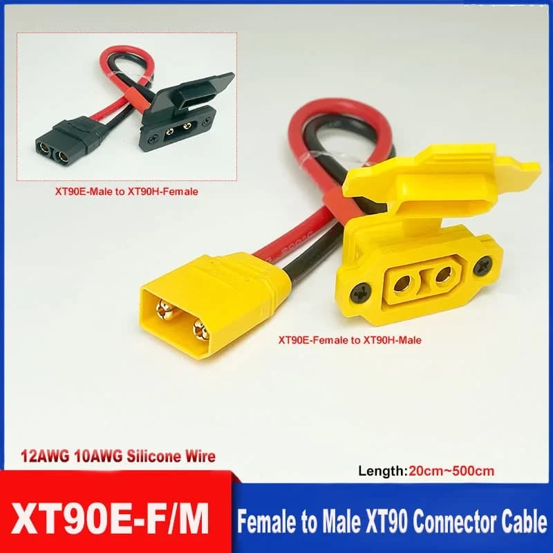 Cavo di prolunga in silicone da XT90 a connettore solare 10AWG XT60 maschio-femmina per batteria remota e stazione di alimentazione solare portatile