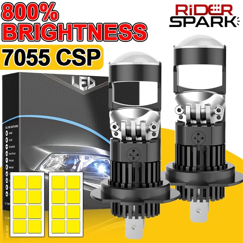 Proiettore LED H7 1:1 Wireless Plug & Play Faro per auto H11 H8 9005 9006 Mini obiettivo Plug & Play Turbo Lampada Proiettore automobilistico 6000K