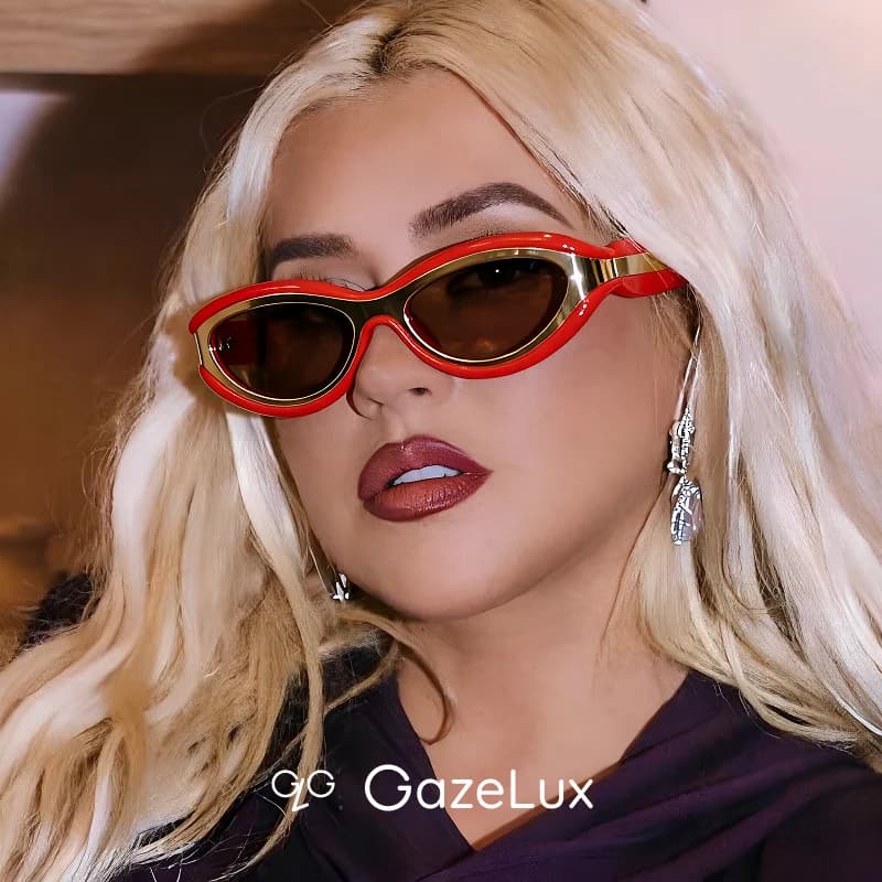 Occhiali da Sole Vintage Stile Y2K Gazelux per Donna e Uomo, Stile Punk Street Hip Hop, Estetica Cool e Audace per Influencer e Moda di Nicchia