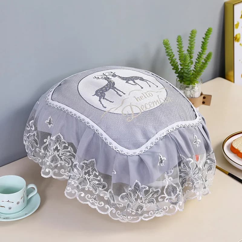 Universal Rice Cooker Dust Cover Air Fryer Cover Lace Rice Pot Cover Kitchen Electric Pressure Cooker Protector Dustproof Cover