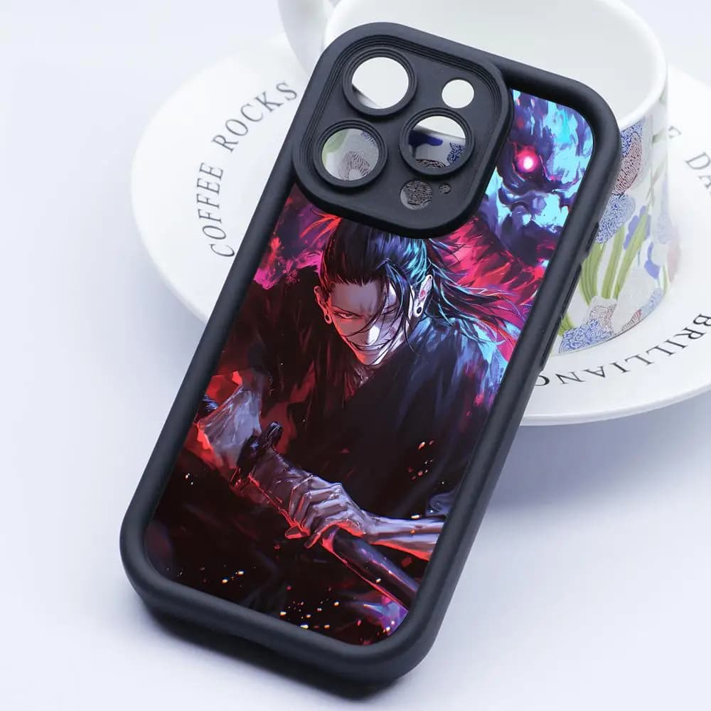 JJK Geto Suguru Phone Case for iPhone 18 17 16 15 14 13 12 11 Air Pro Max Plus Black Soft TPU Shockproof Cover
