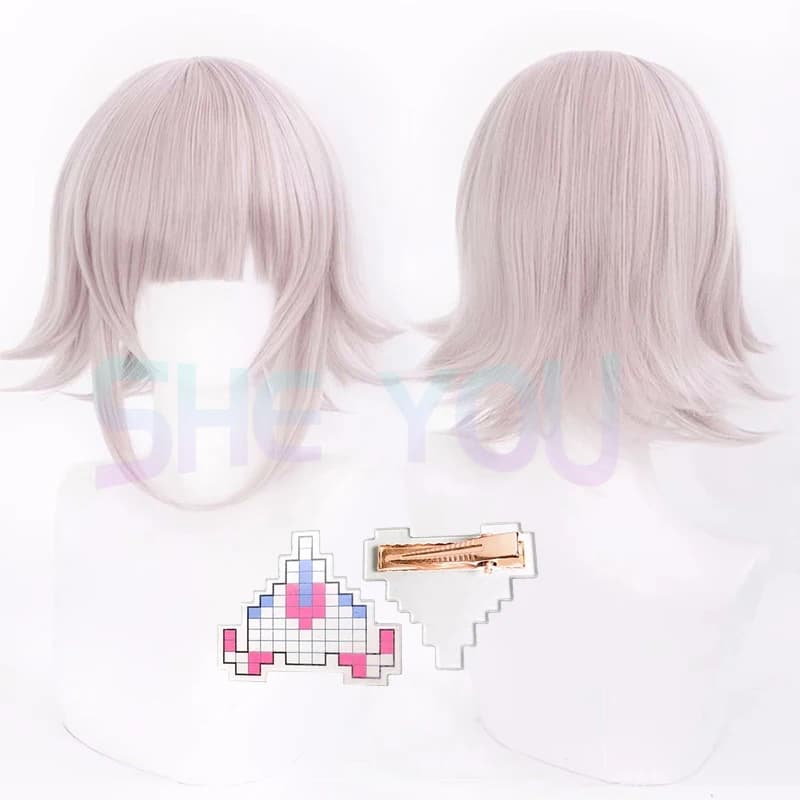 Super DanganRonpa Nanami ChiaKi parrucca Cosplay Costume Dangan Ronpa resistente al calore capelli sintetici donne parrucche + parrucca Cap