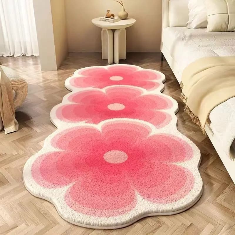 Tappeto per camera da letto stampato imitazione cashmere Tappeto per vasca da bagno in morbido peluche Tappeti per bagno Tappeto per fiori freschi Tappetini Zerbino