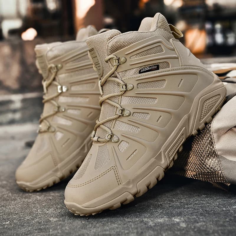 Men High-top Hiking Shoes Outdoor Shoes Non-Slip Casual Trekking Boots Hiking Boot Lace Up Hunting Tactical Trekking