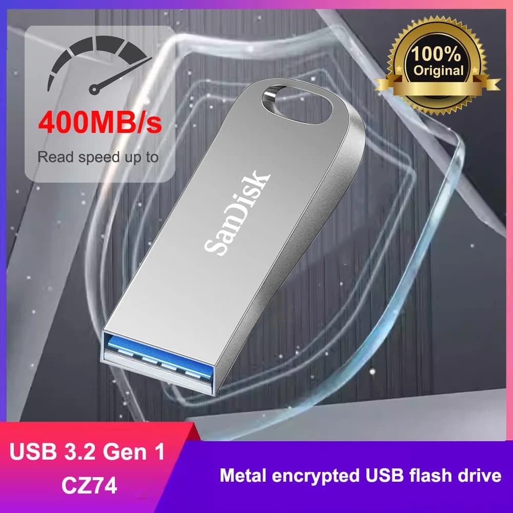 SanDisk 100% Originale Genuino Ultra Luxe USB 3.2 Chiavetta USB 32GB 64GB 128GB 256GB Pen Drive Memory Stick Full Metal Jacket