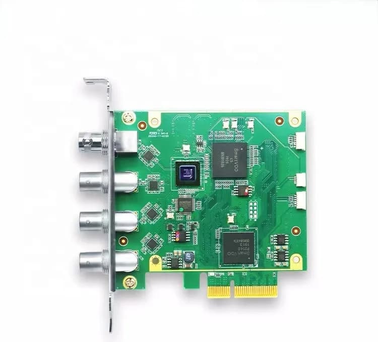 1 CH 4K60 12G-SDI PCIe Video Capture Card Quad SDI PCIe Video Capture Card 4-Channel SDI Video Recorder for Multicam Live Stream