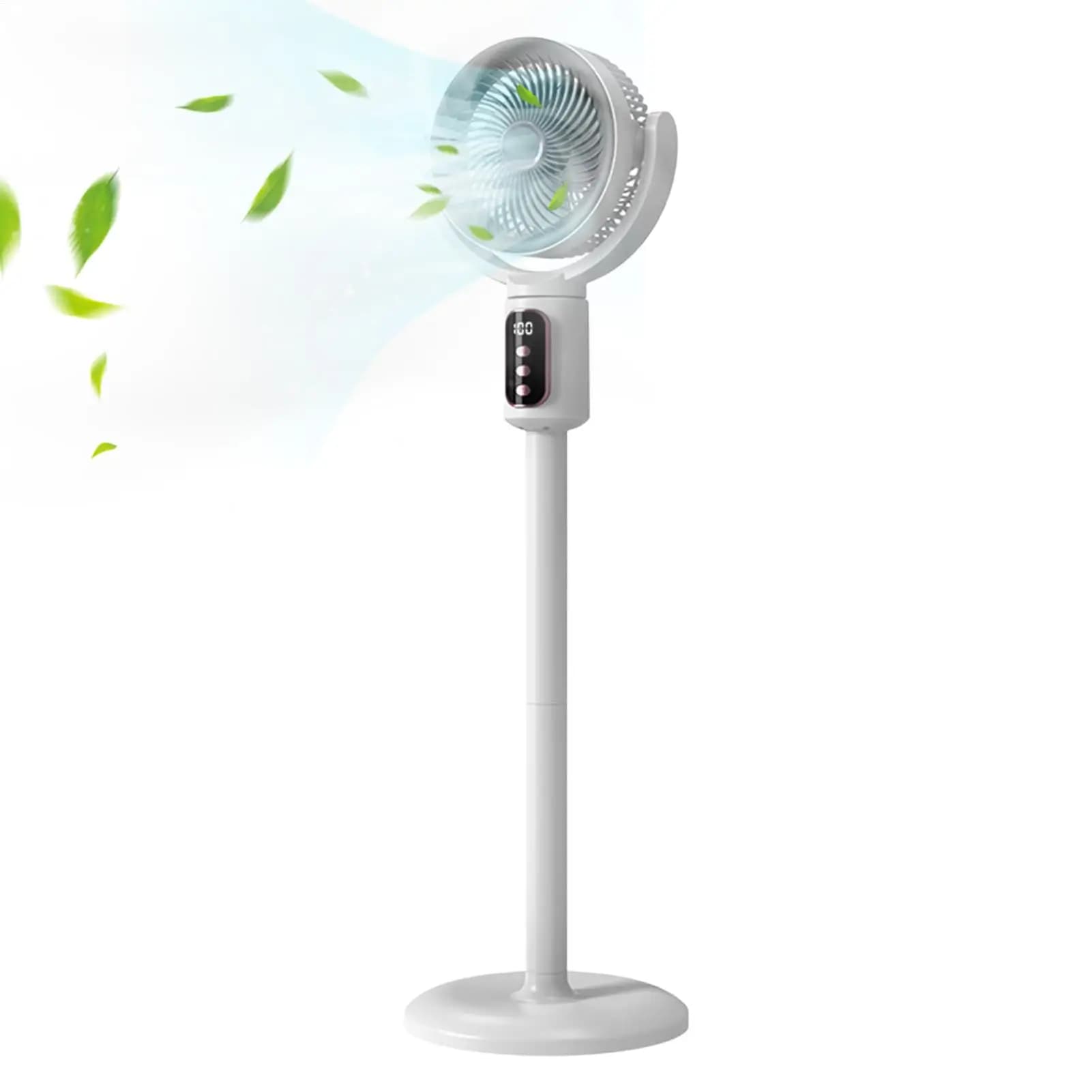 Electric Fan Air Turbine Circulation Fan Floor Fan Adjustable Height Shaking Head Five-speed Adjustment Silent Fan for Home