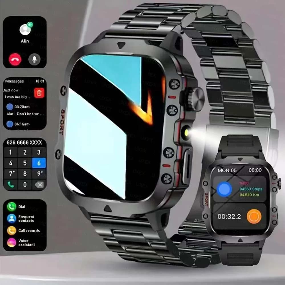 2026 New Smart Watch LED Light Wireless call Dial Multi-sport Mode Calling Messages Custom Wallpaper Compatible iOS Android
