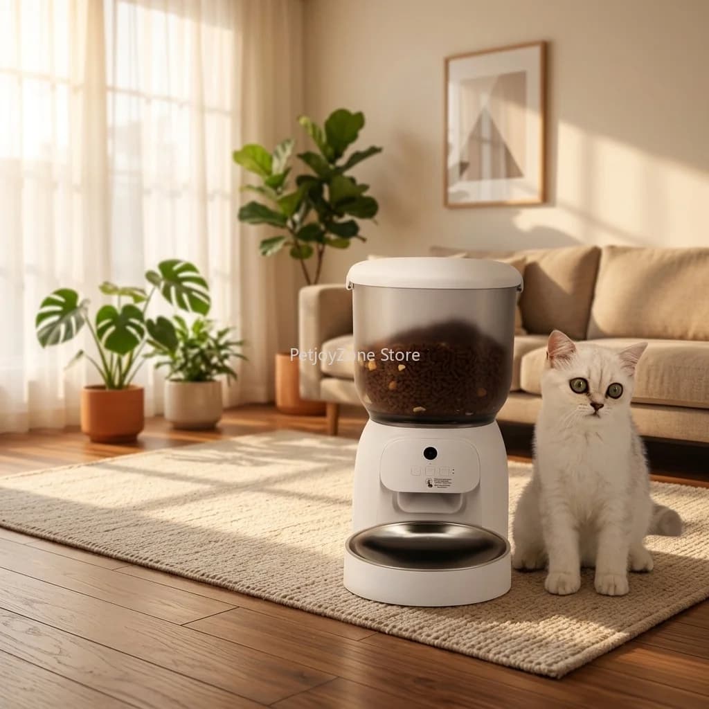 New Smart Wifi Remote Control Pet Feeder Microchip Automatic Dog Pet Bowls Food Feeder With Camera