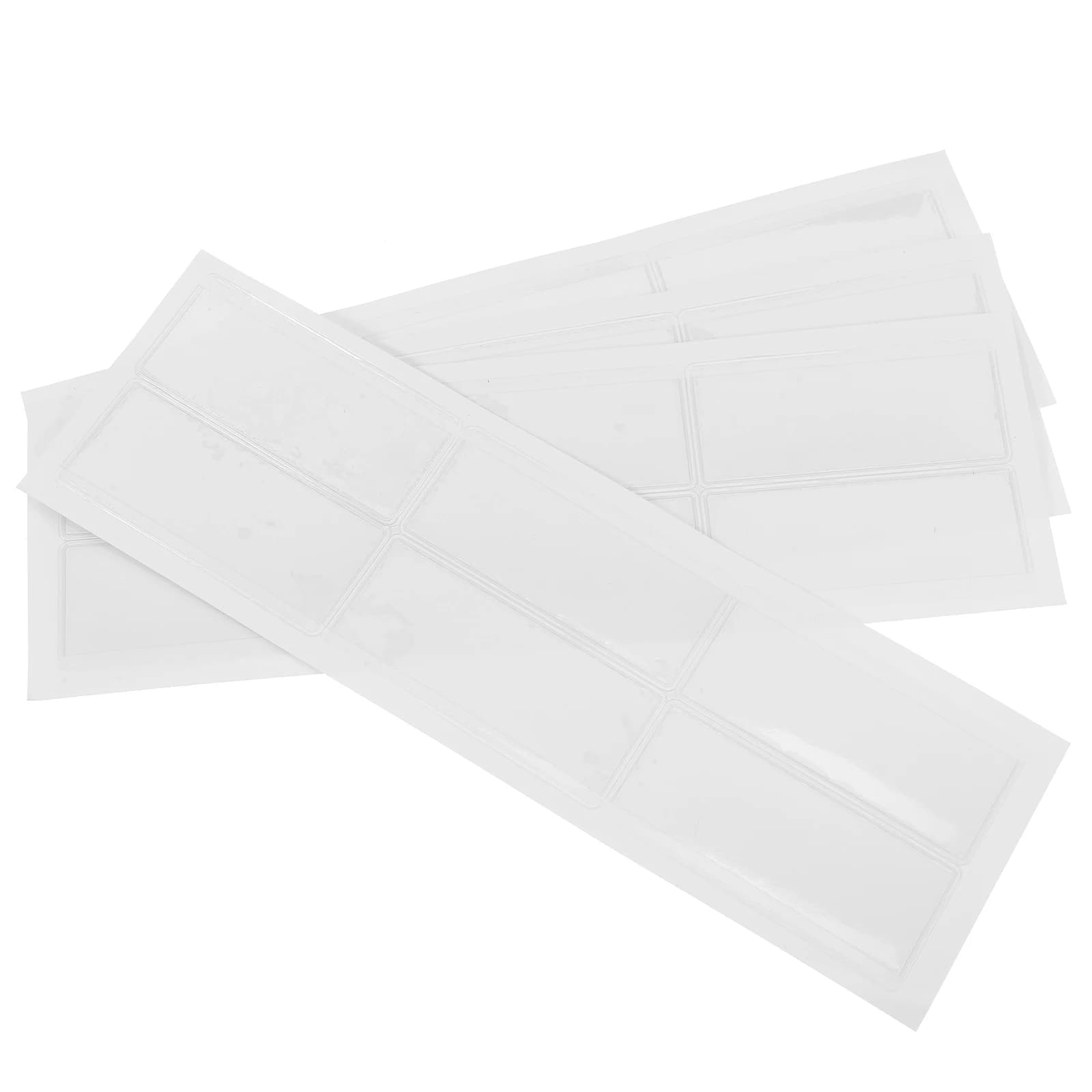 24 pezzi porta etichette adesive trasparenti tasche per etichette autoadesive impermeabili per contenitori portaoggetti cassetti schedari ufficio