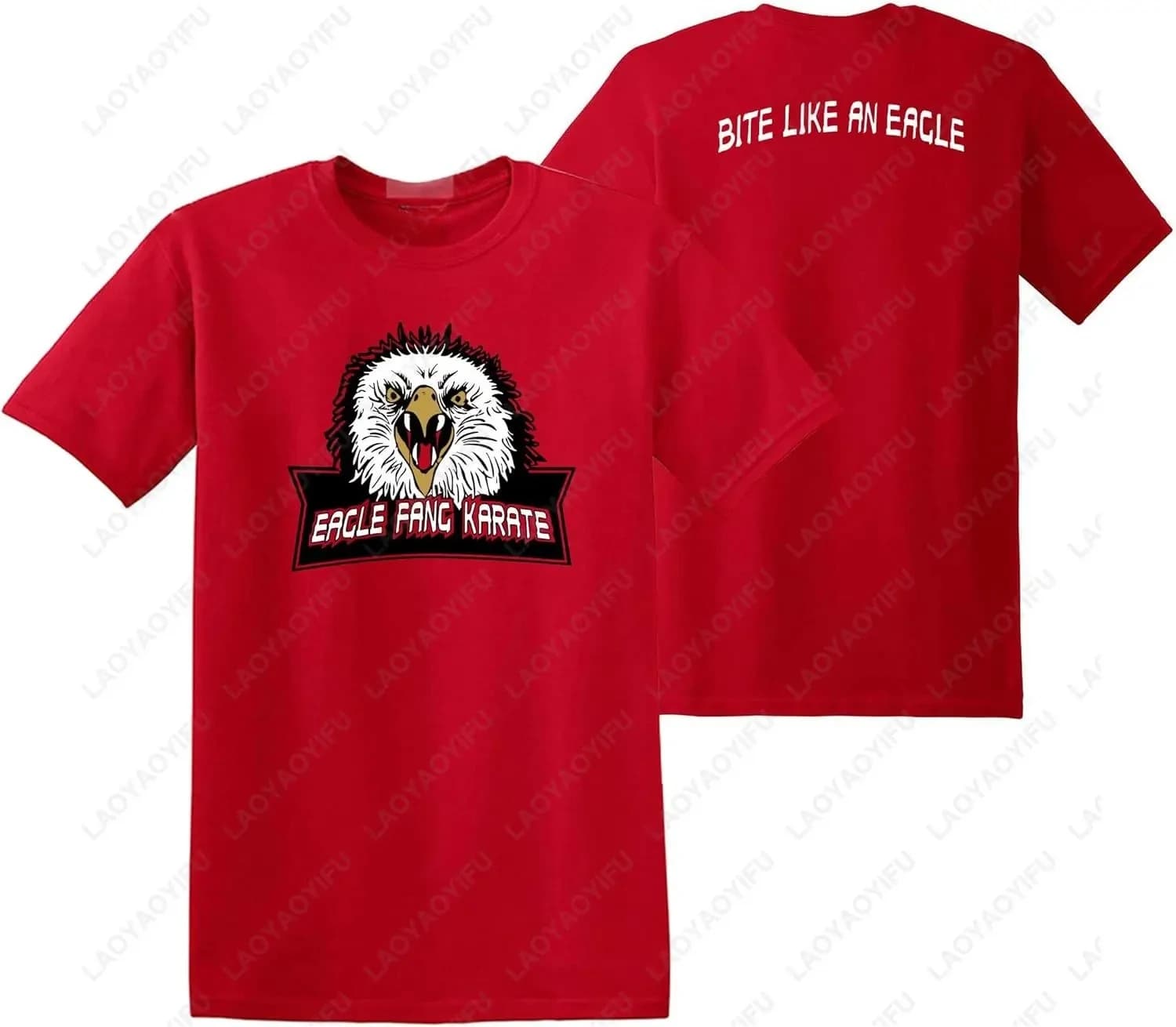 T-shirt da karate Eagle Fang da uomo divertente camicia della cultura pop vintage casual stampata top unisex comode magliette estive in cotone morbido