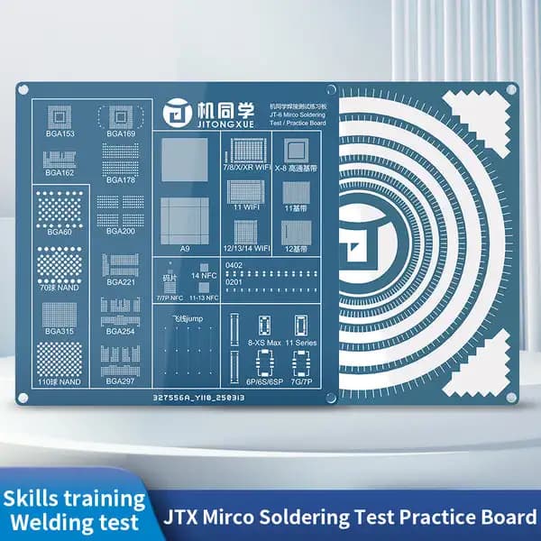 JTX JT-6 Mirco Soldering Test Practice Board Practice Chip Soldering Iron Solder Flying Line Mobile Phone Repair Tools