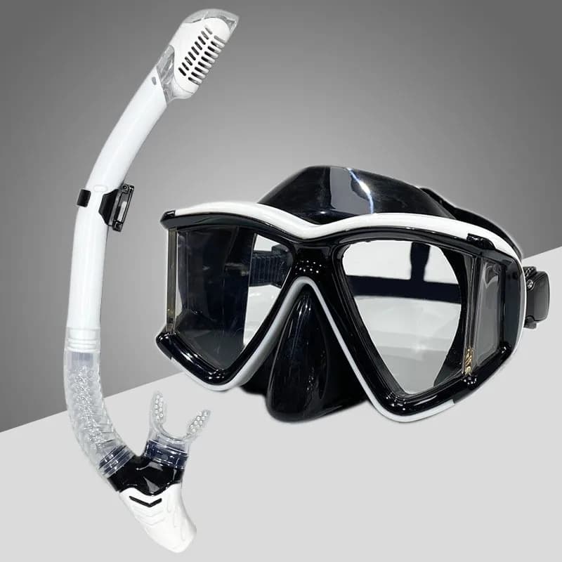 New Snorkeling/Woman Set for Adults: Silicone Mask (Thunder 3 Pieces) and Snorkel