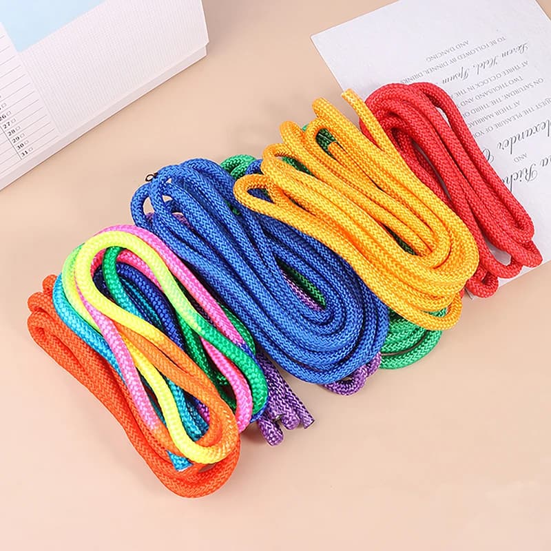 (HB05)Gymnastics Arts Rope Jumping Rope Exercise Fitness Rainbow Color Sports Training Rope Rhythmic Gymnastics Rope Sport Tool