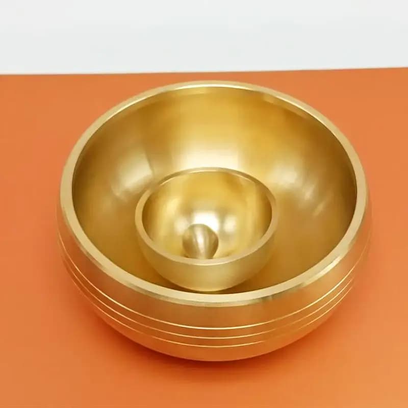 New Brass Singing Bowl Sanskrit Yoga Meditation For Sound Handmade Stress Relief Mindfulness Instrument