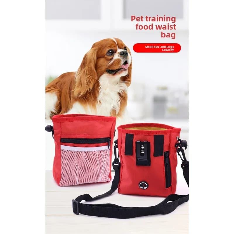 Borsa da addestramento per animali domestici Borsa da addestramento per cani portatile per uscire per cani Scatola per alimenti per cani Scatola per snack per animali domestici Forniture per borse da passeggio per cani multifunzionali