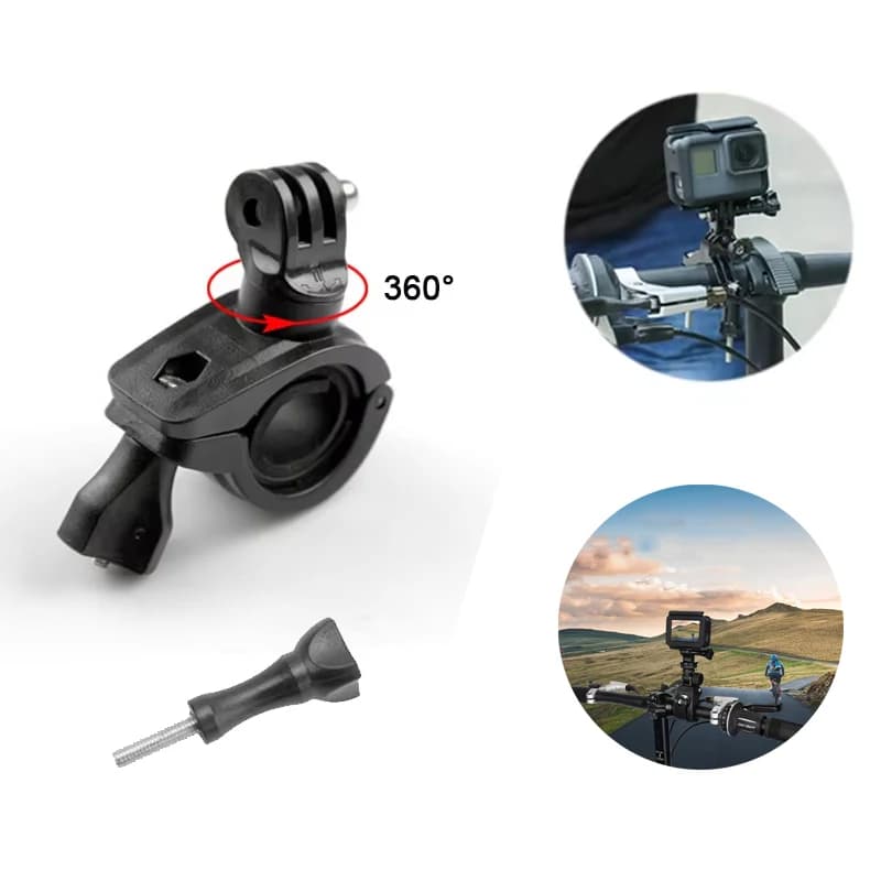 360 ° Grip Support for Handlebar Bike for Camera GoPro DJI Action Insta360, Bicycle and Motorcycle Accessories