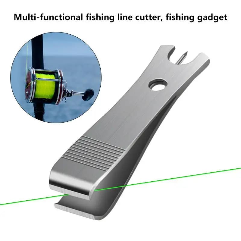 Stainless Steel Line Cutters With Hook Eye Cleaner Premium Fishing Tool For Line Trimming and Hook Preparation Camping