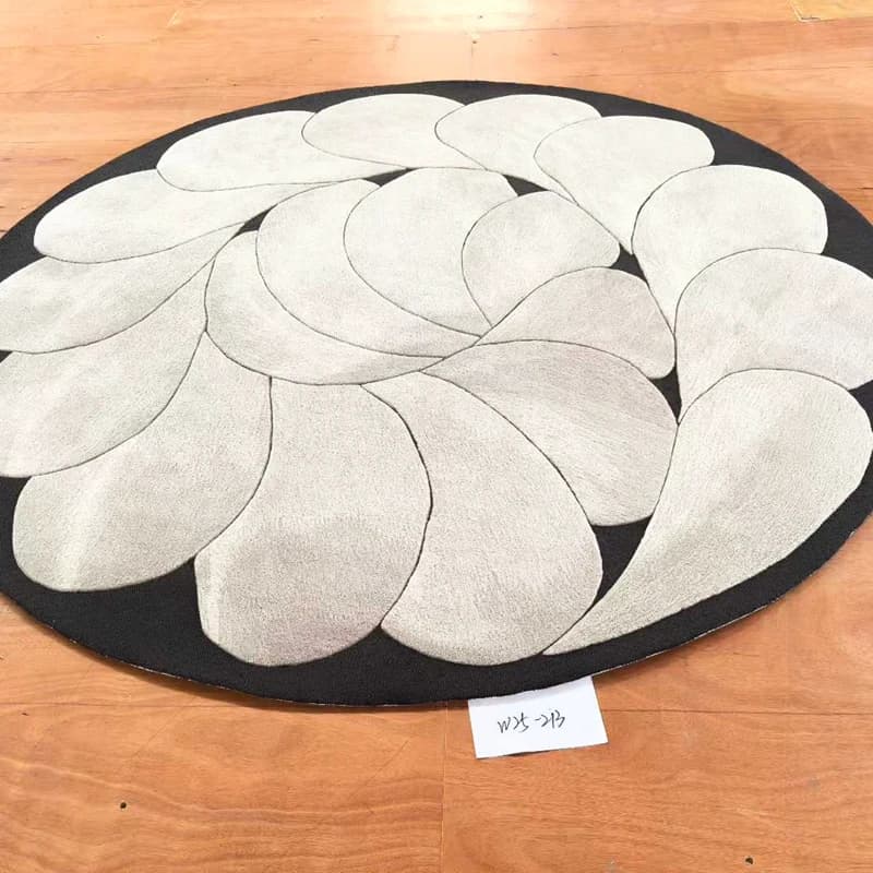 Tappeto Rotondo Personalizzato Fatto a Mano, Tappeti in Lana su Misura, Tappeti Tufted con Logo Personalizzato, Tappeto Lavabile per Camera da Letto