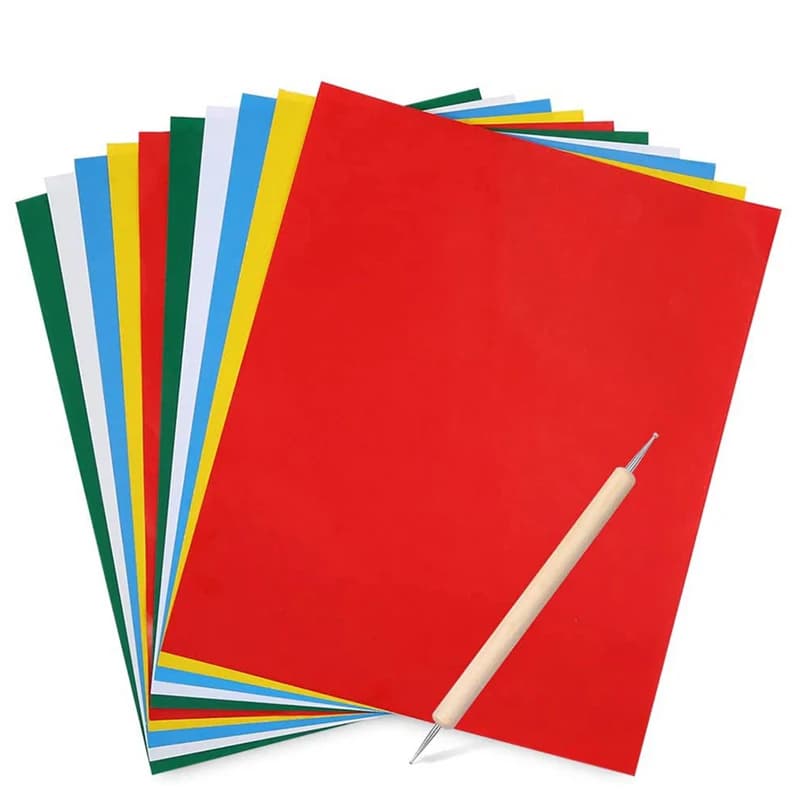 10 pezzi di carta trasferibile per ricamo con stilo per goffratura punto croce carta da lucido solubile in acqua al carbonio accessori per cucire fai da te