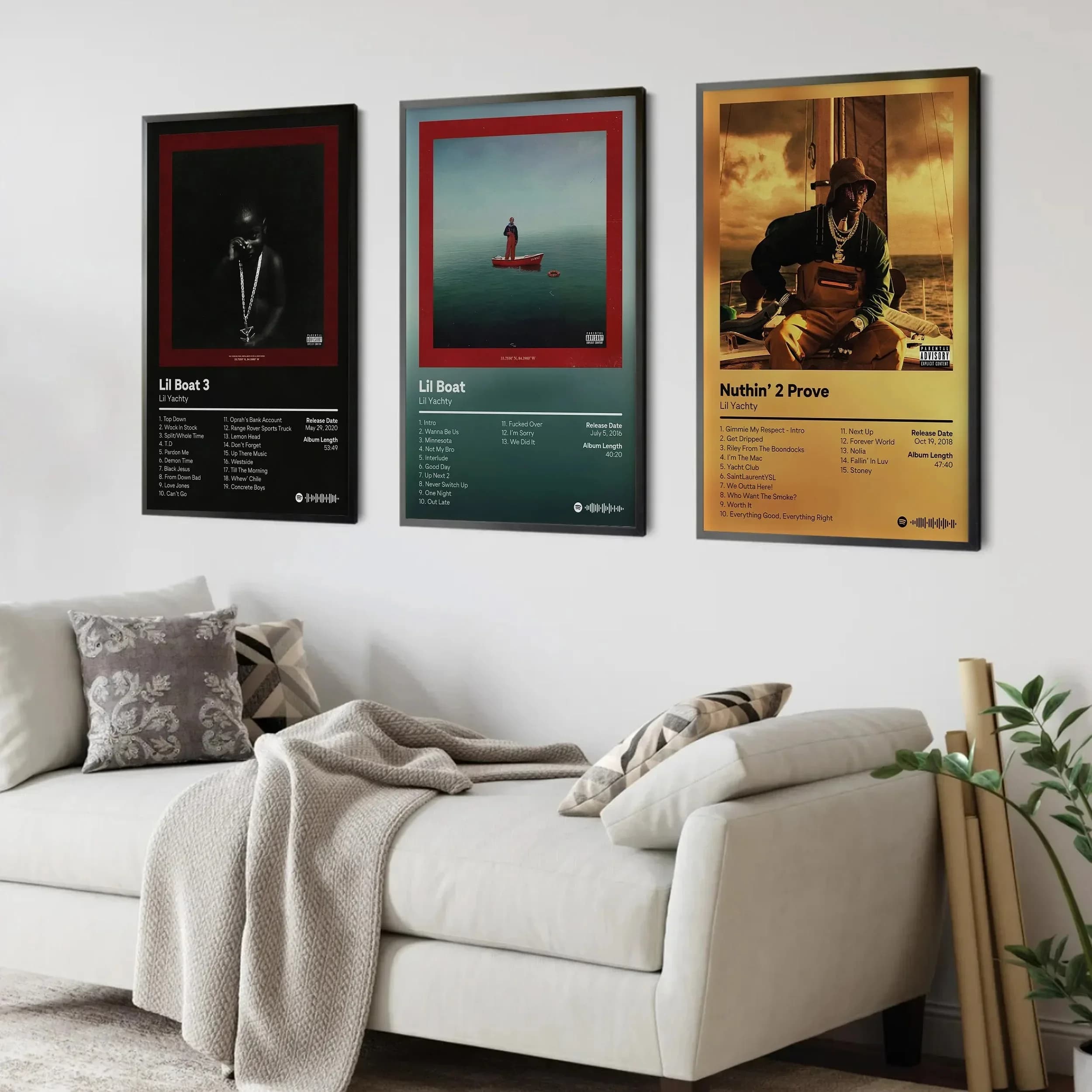 Copertina dell'album musicale Pop Rap Lil Yachty Poster Rapper estetico Hip Hop Rock Lil Boat Nuthin Prove Tela Pittura Home Decor Cafe