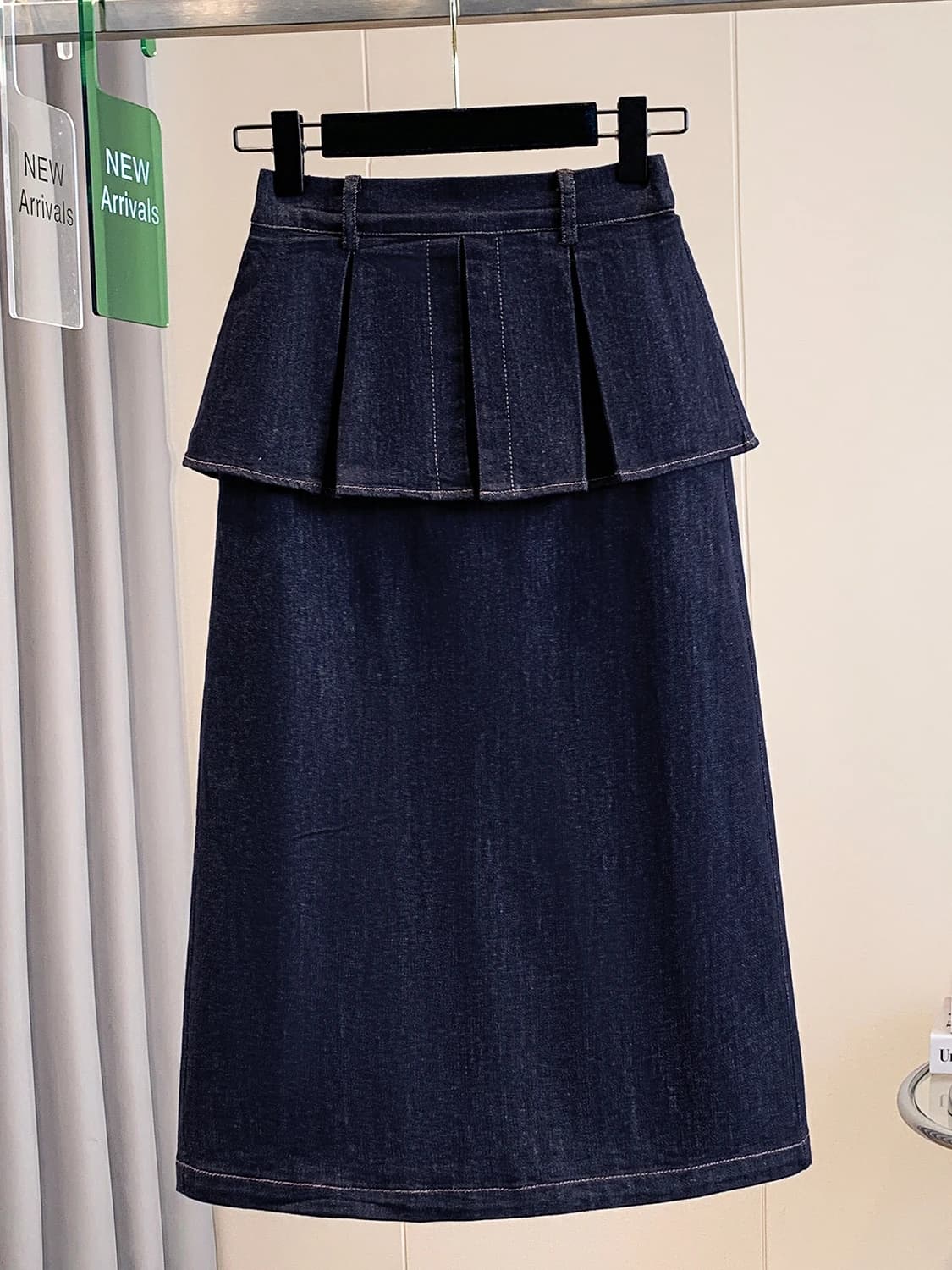 High Waist Denim Skirt Women's plus Size Conceal Belly Slimming Summer Skirts Korean Style Commute A-Line Skirt