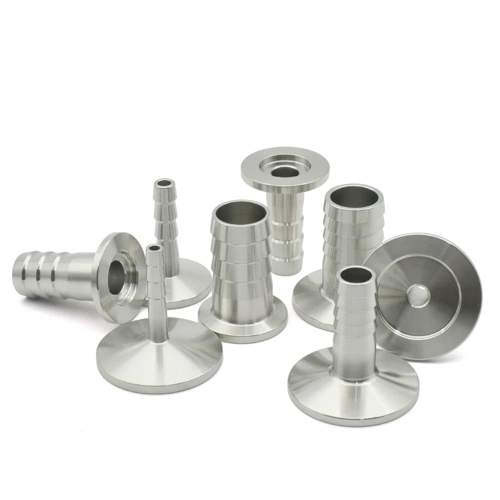 KF16 KF25 KF40 KF50 Connettore gancio per tubo flessibile per vuoto OD6 8 13 16 20 25 38mm SS304 Adattatore flangia per vuoto in acciaio inossidabile