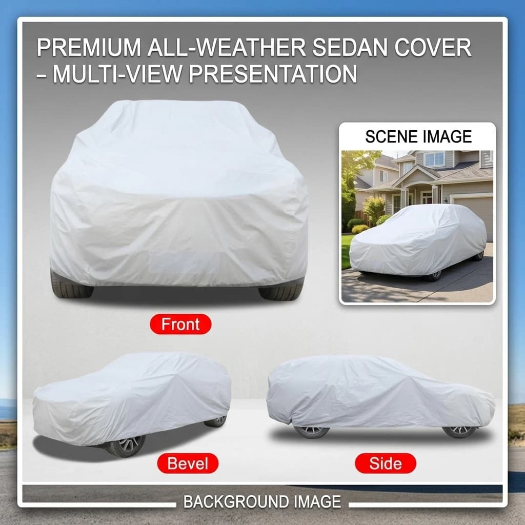 General Motors Car Clothing PEVA Single Layer Sunshade Car Cover Rainproof Waterproof Sunscreen Auto Accessory