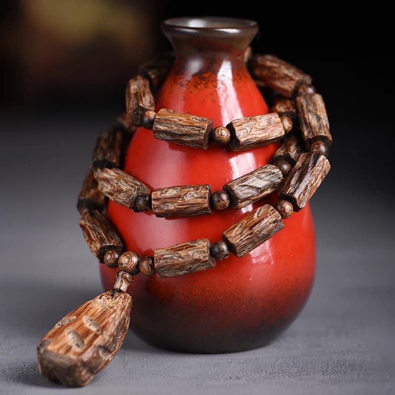 Brunei Old-Material Free-Form Agarwood Bracelet Unisex Casual Bead Chain Wenwan Gift Necklace With Natural Fragrance