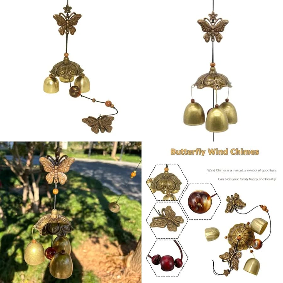 Wind Chimes Small Metal Garden Bells Spring Wind Chime for Garden Yard Patio Hanging Decoration Gift