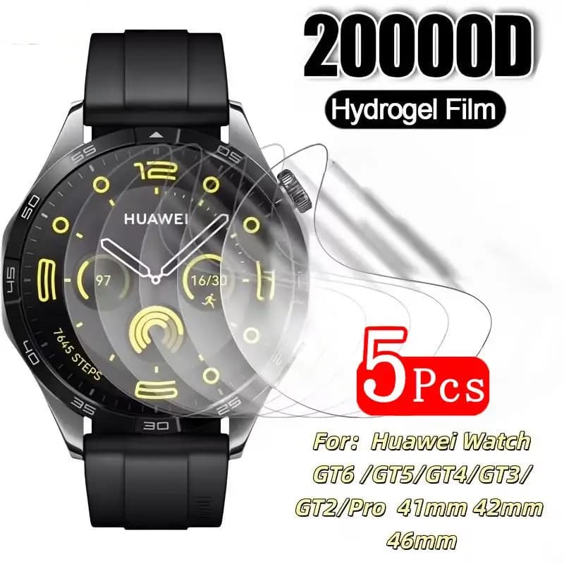 1-5Pcs 41mm/46mm Protective Hydrogel Film For Huawei Watch GT 5 4 3 2 Pro Smartwatch Screen Protector For Huawei GT4 GT5 41/46MM