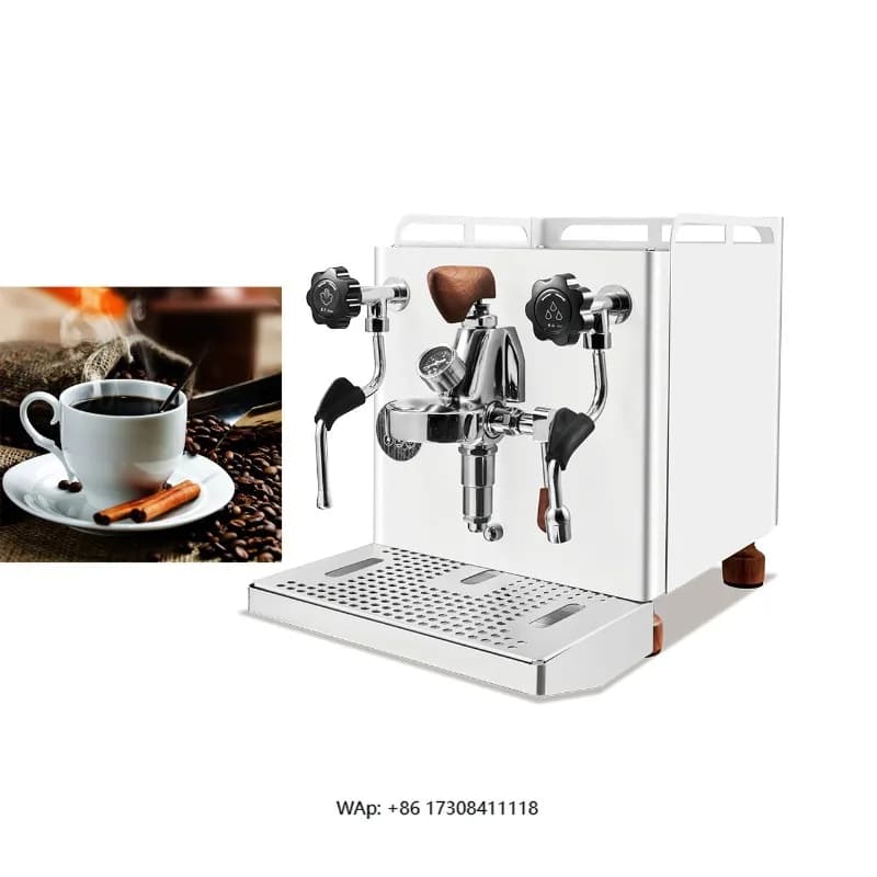 Attrezzatura Completa per Caffetteria, Macchina per Espresso Commerciale con Vapore, Macchiato Italiano Semi-automatico per Uso in Ufficio, Grande Formato