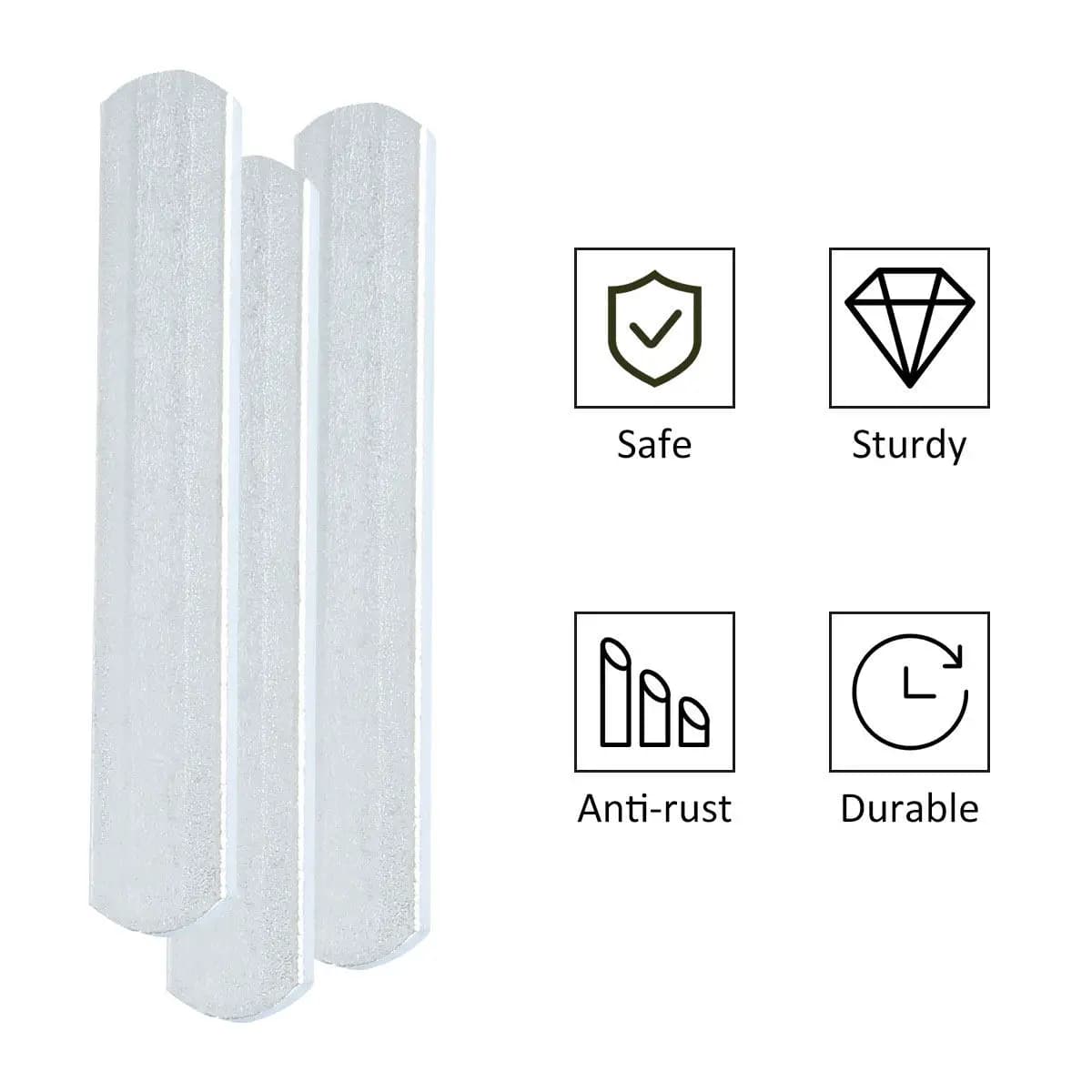 6 Pieces Steel Plates, Fitness Equipment with Weights, Steel Strips for Exercises at Home and Gym, Silver