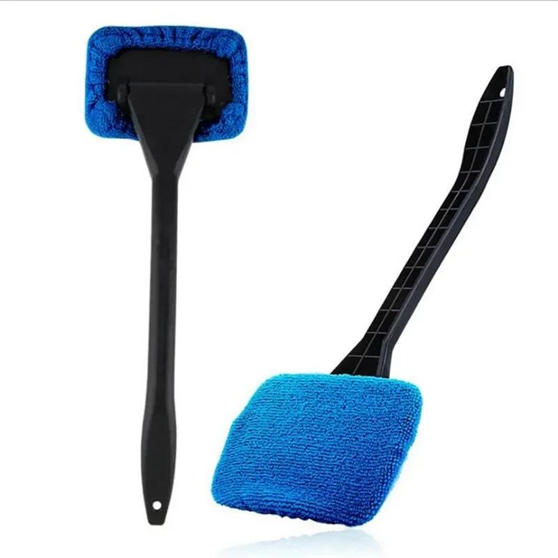 Car Glass Cleaning Brushes Kit Microfiber Windscreen Cleaning Tool Interior Car Glass Washing Machine Long Sleeve Reusable Cloth