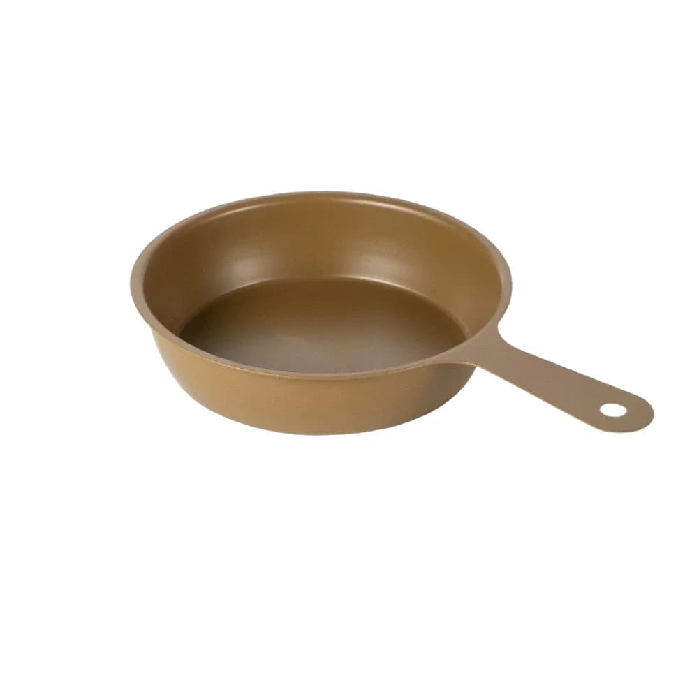 Set of military green camping pots for cooking on fire, easy to clean, versatile for different cooking applications.