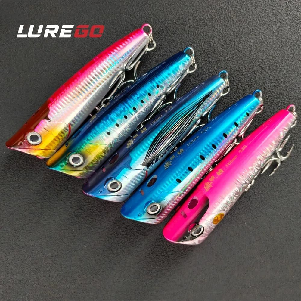 1 esca artificiale popper grande da 15 cm e 96 g – Esca di superficie resistente per lanci potenti – Grande esca popper per tonni giganti e tonni di mare