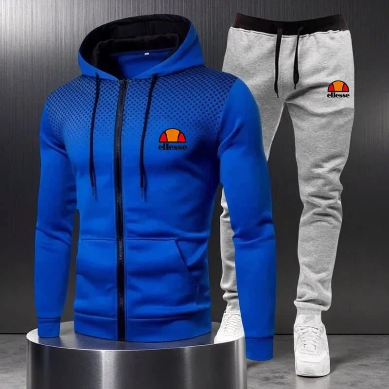 Completo da Uomo: Felpa con Cappuccio e Pantaloni Sportivi in Pile, Abbigliamento Casual da Esterno, Tuta da Jogging, Abbigliamento Sportivo da Palestra, Tuta da Ginnastica da Uomo