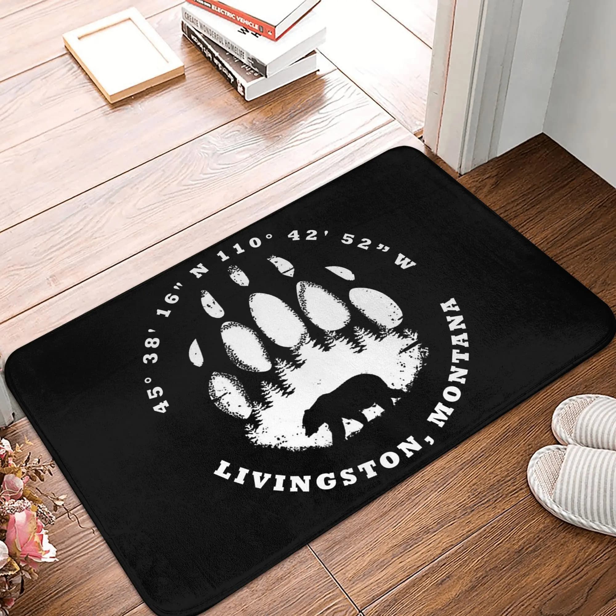 Bear in the Forest Outdoor Hiking Zerbino Anti-slip Mat Cushion Kitchen Inlet Mats Bedroom Backpacks