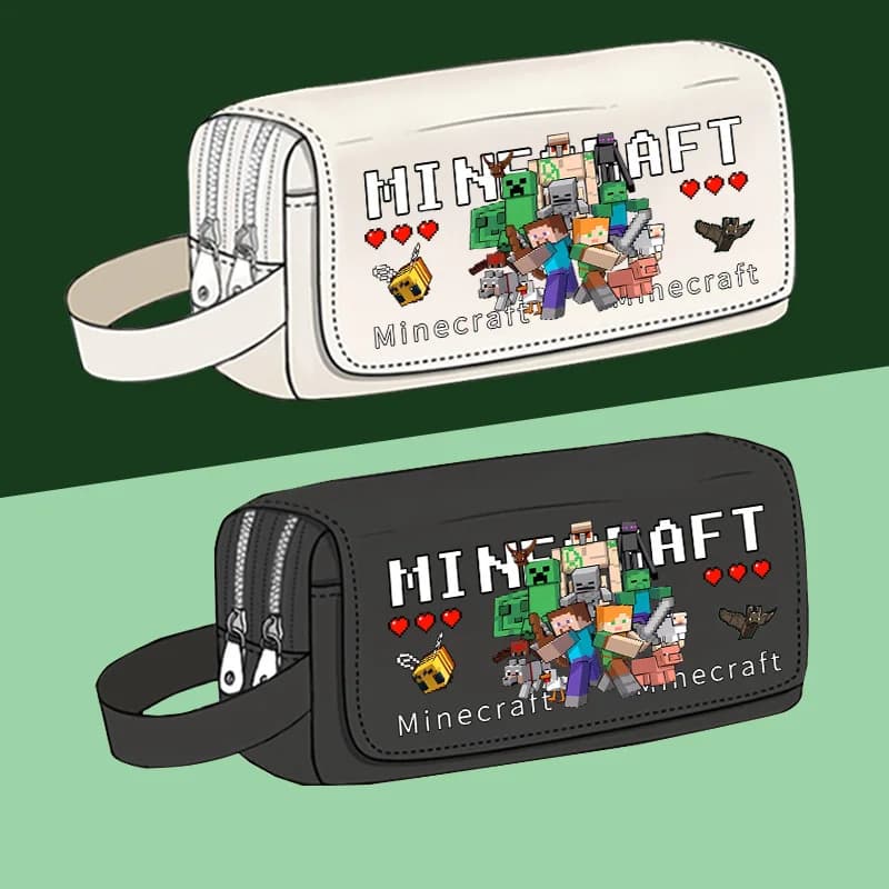 My World Pencil Bag Student Boys High, Middle, and Elementary School Pencil Box Large Capacity Stationery Storage Bag