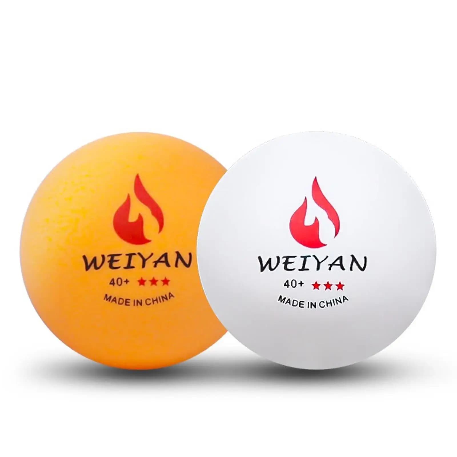 60 Palline da Ping Pong per Competizione, Elastiche e Resistenti, 3 Stelle, 40mm, per Gioco Ricreativo, Allenamento Indoor e Outdoor