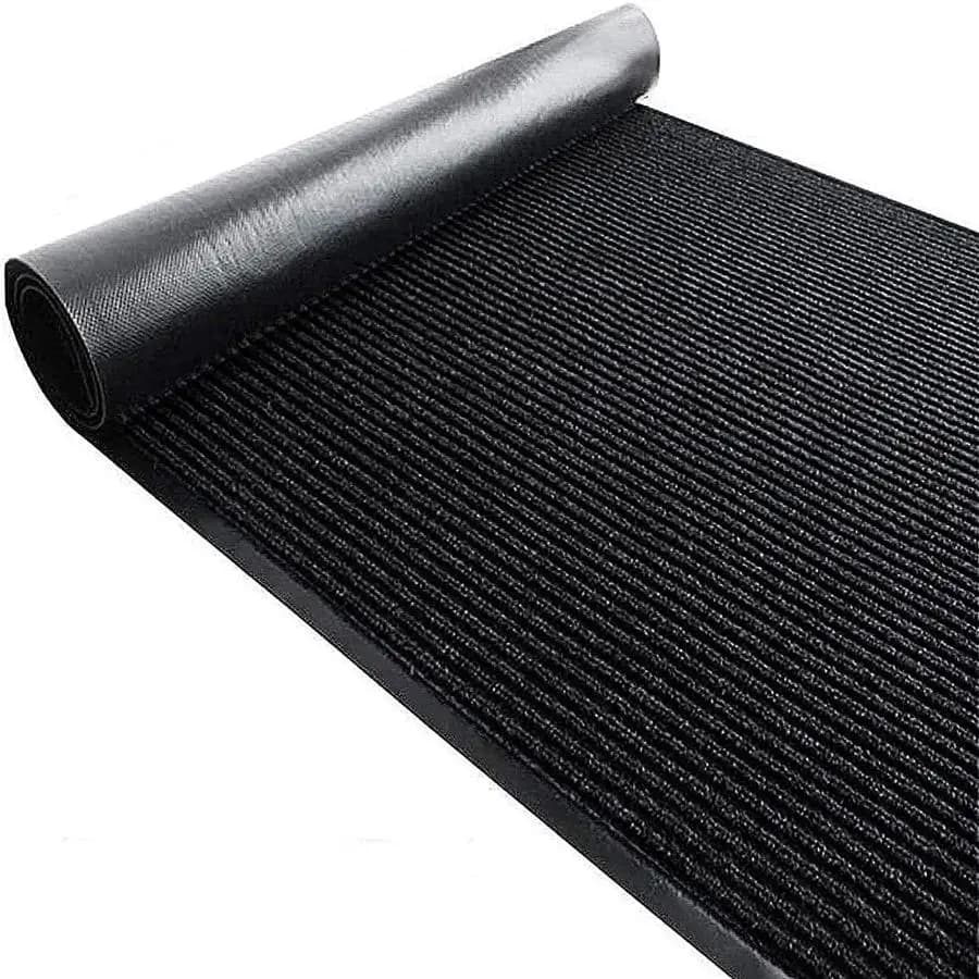 Commercial 4x6 Zerbino Carpet with Brush, Vinyl Entry Mat, Utilitarian Carpet Resistant for Exterior and Interior