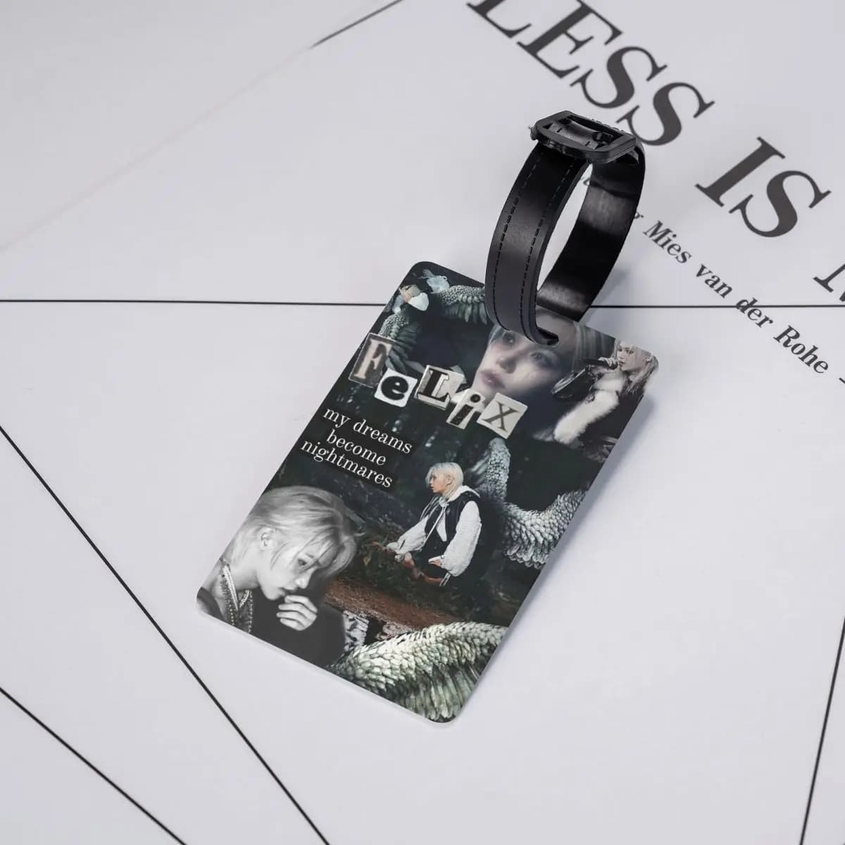 Etichette per bagagli del cantante coreano FELIX Kpop, accessori per valigie, etichetta per bagaglio da viaggio, porta etichette con nome e indirizzo