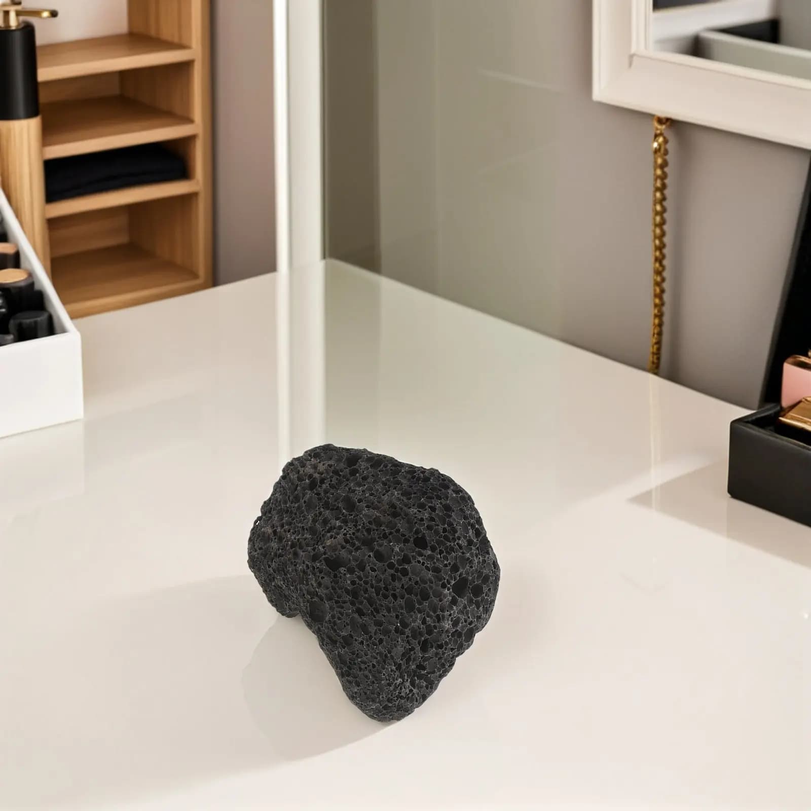 Diffusore di Aromi in Pietra Passiva, Pietra Lavica Nera Naturale per Oli Essenziali, Diffusore Portatile per Fragranze Domestiche