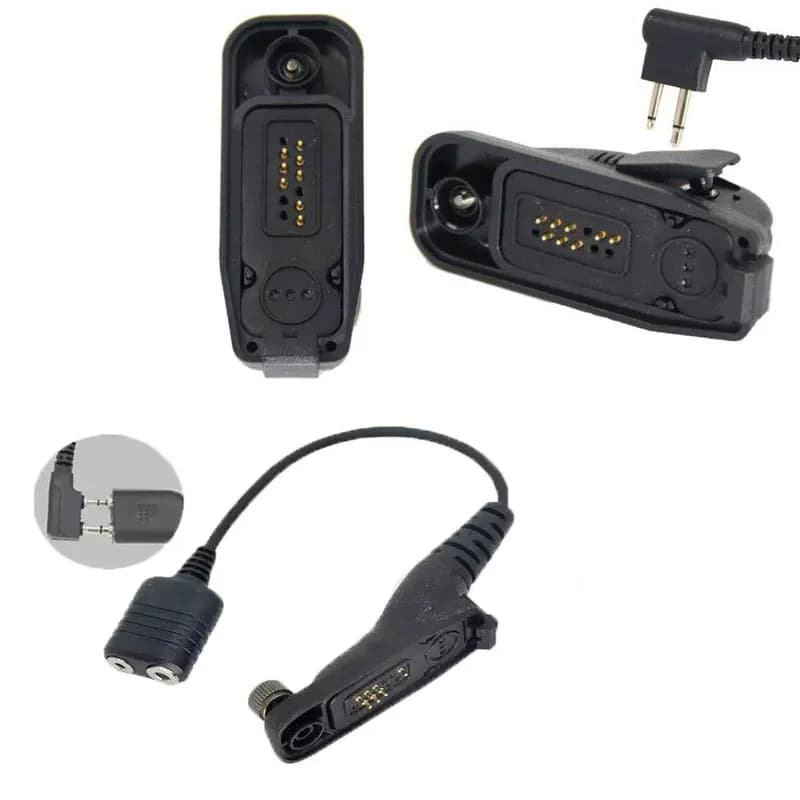 Adattatore audio per Motorola Radio DP4400/ DP4600/ DP4800/ DP4601/ DP3600/ DP3601 DP3400 Convertitore connettore adatto per auricolare a 2 pin