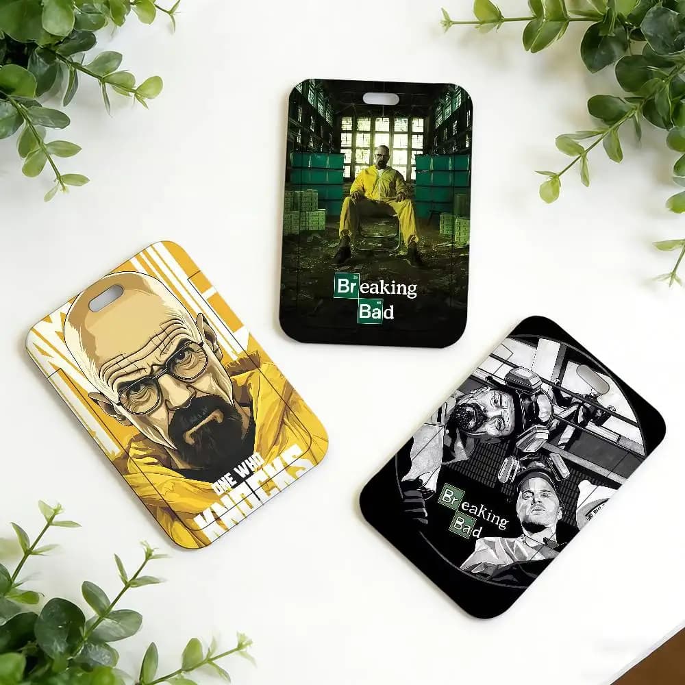 Porta Badge TV Breaking Bad con Cordino da Collo, Portachiavi e Porta Documenti - Regalo
