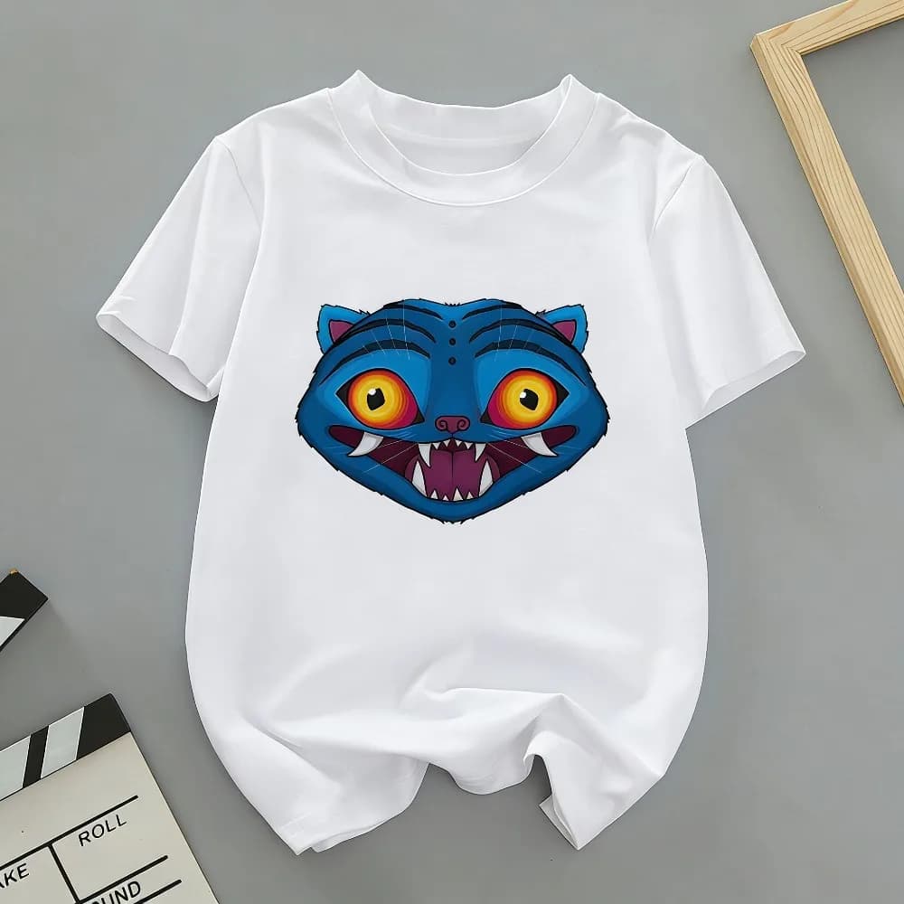 T-shirt da donna e ragazza KPop Demon Hunters Tee HUNTR/X Mochi Derpy Tiger, maglietta a maniche corte estiva, outfit anime genitore-figlio