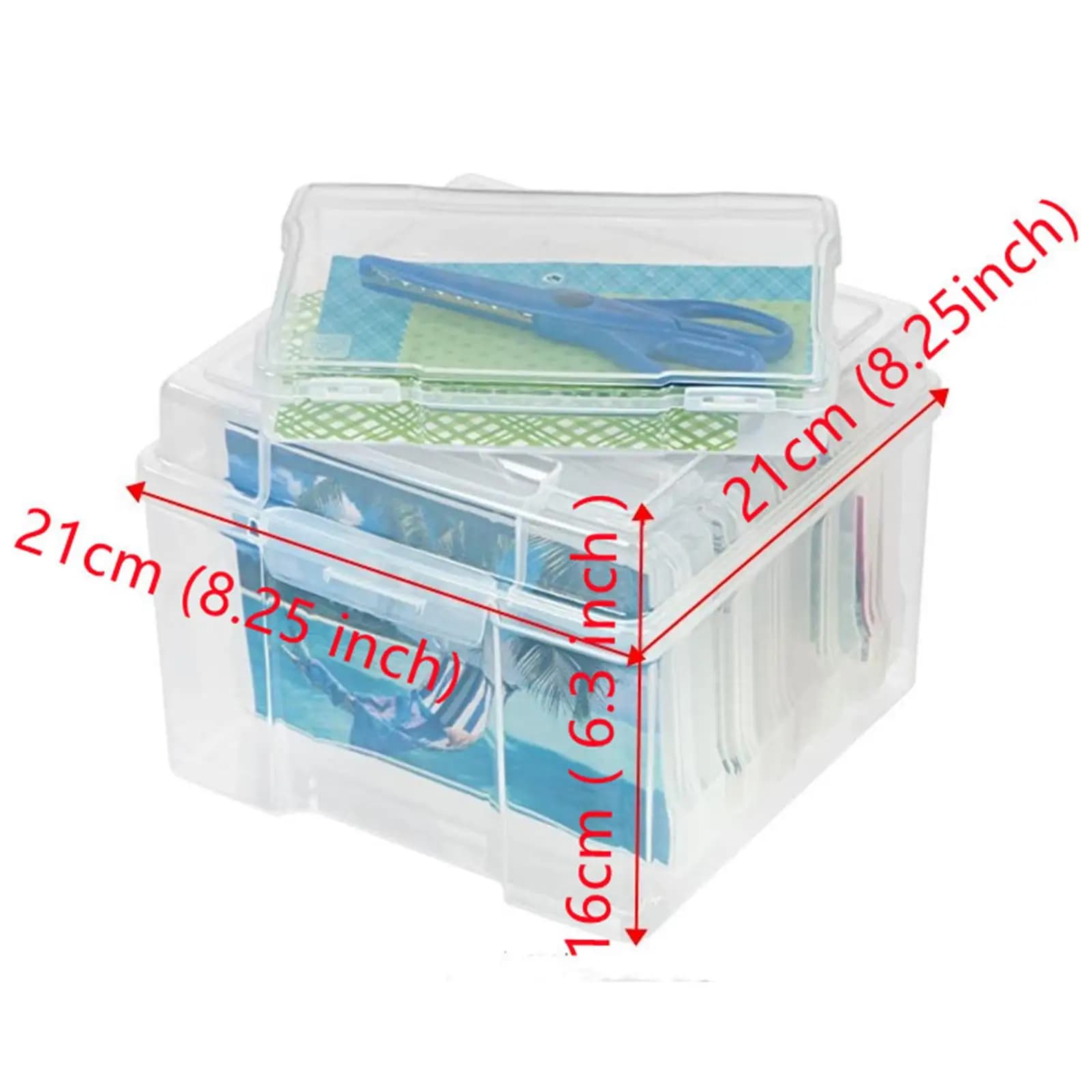Multifunctional photo bag 5x7 inch Craft Storage 6 inner storage boxes